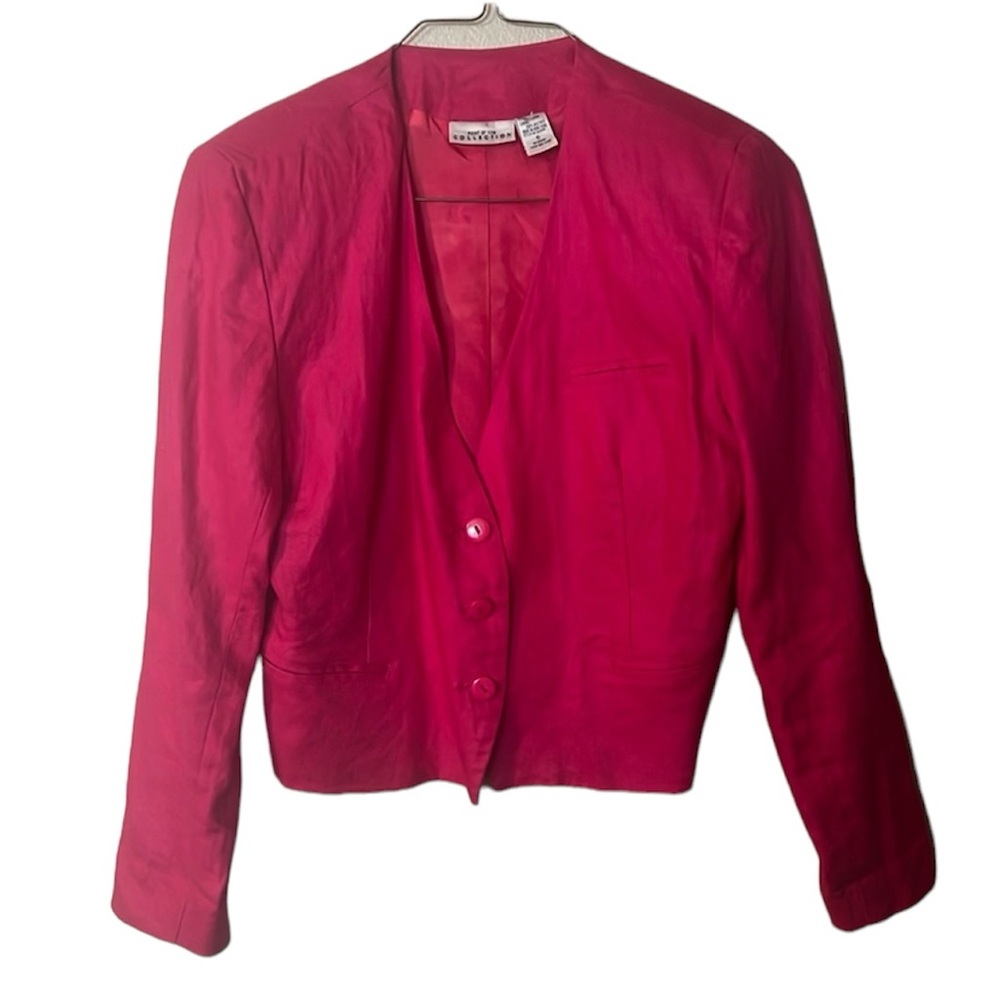 Vintage Nordstrom hundred percent linen cropped blazer size 10